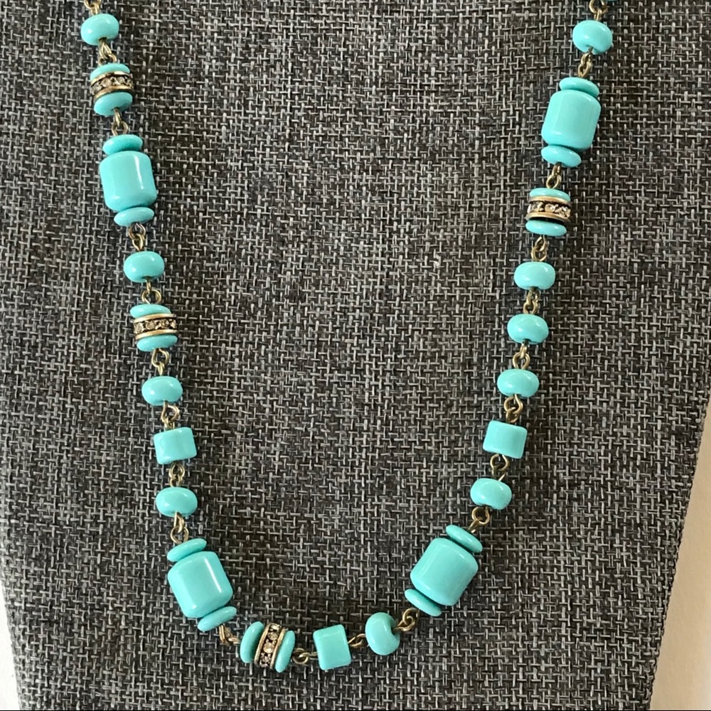 J Crew Beaded Necklace Rhinestones and beads.